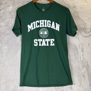 Michigan State Spartans Green Barnesmith Graphic T Shirt Mens Size S